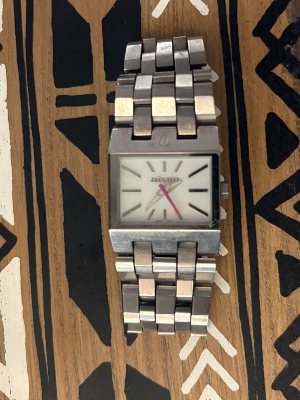 Nixon The Small Ticket 30mm Stainless Steel Swiss Mvmt- Pink Dial